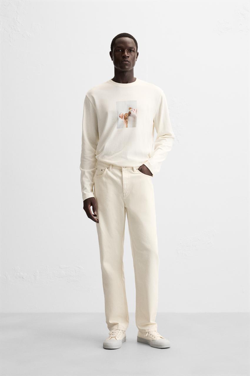ZARA SQIRL PHOTOGRAPHIC PRINT LONGSLEEVE