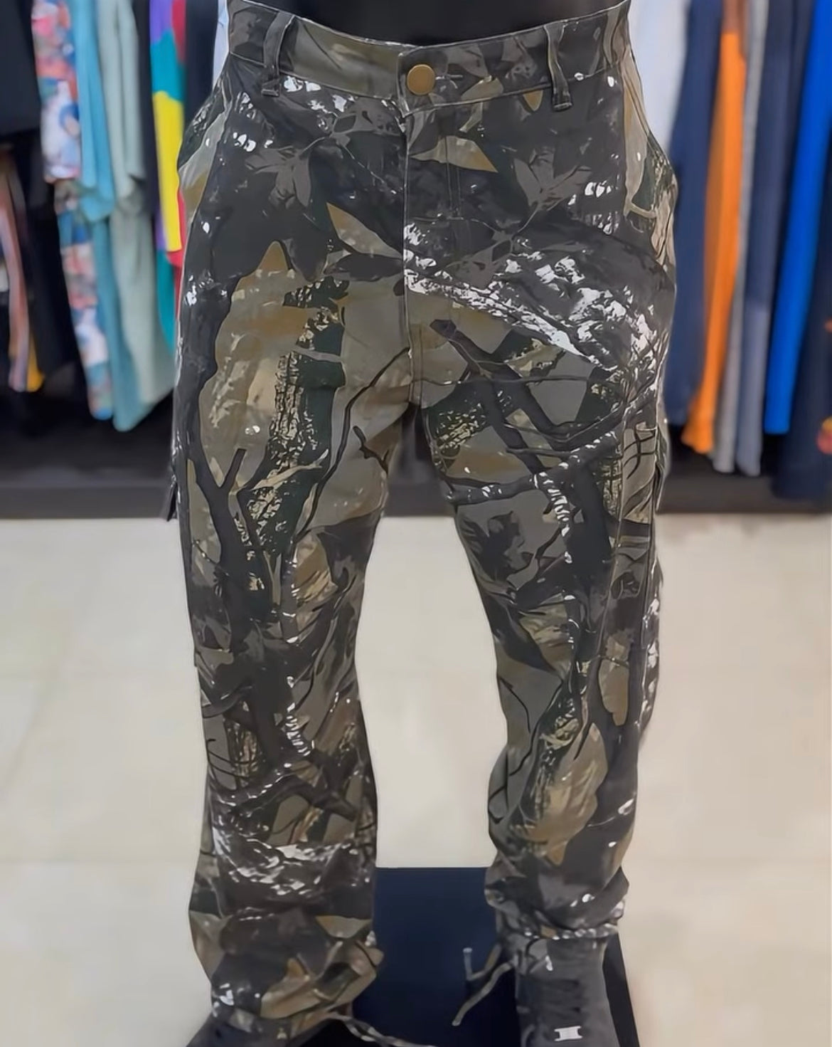 Boohoo tall forest camo pants