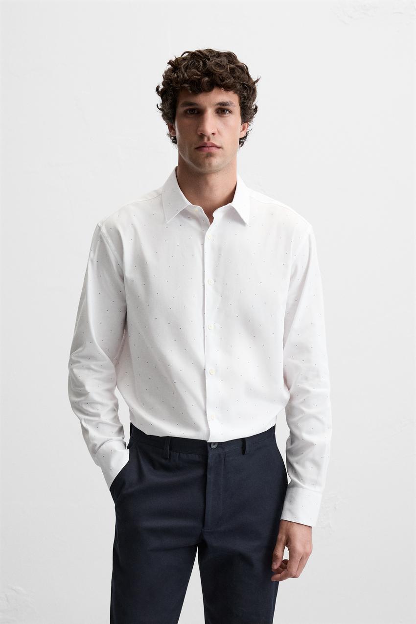 ZARA PRINTED EASY CARE SHIRT