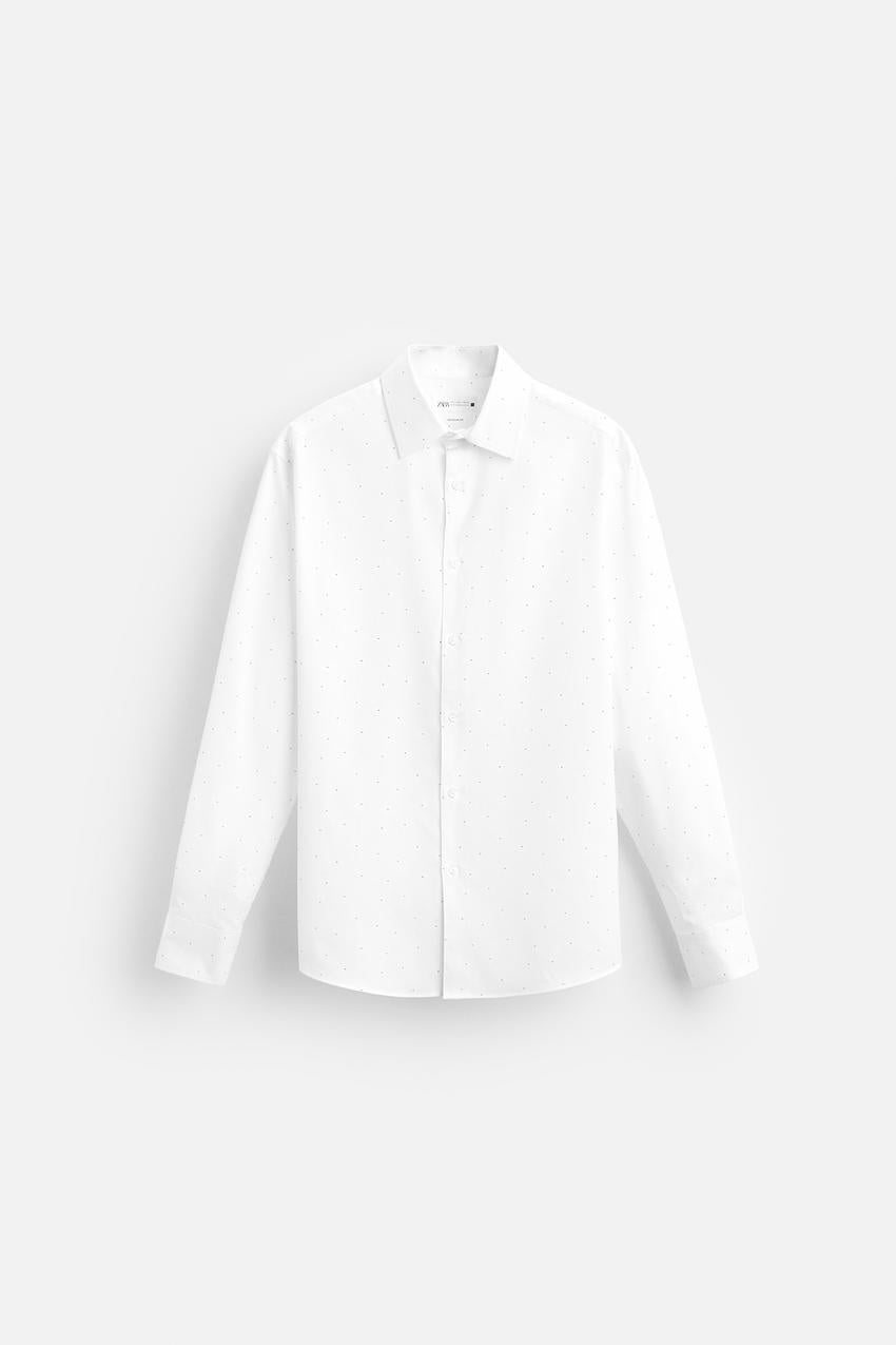 ZARA PRINTED EASY CARE SHIRT