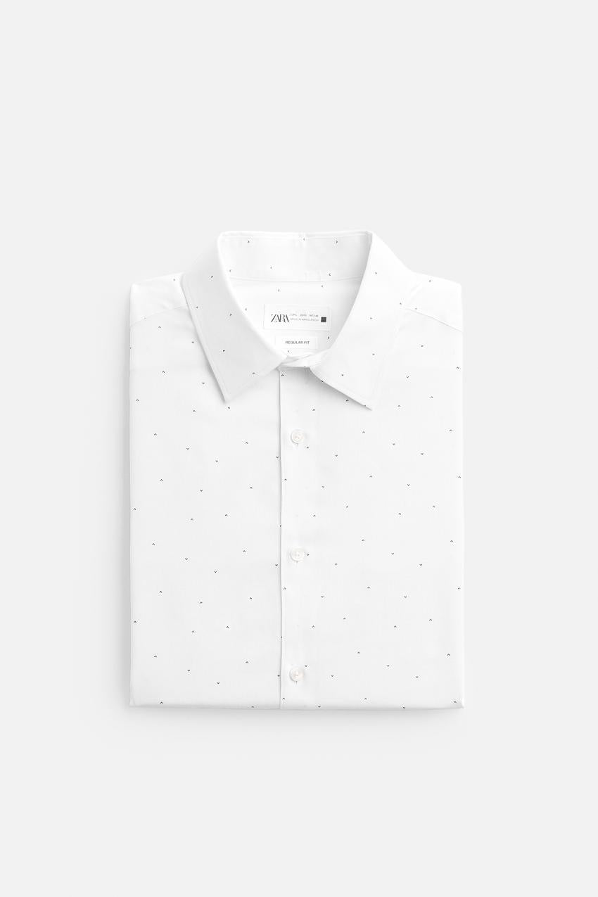 ZARA PRINTED EASY CARE SHIRT
