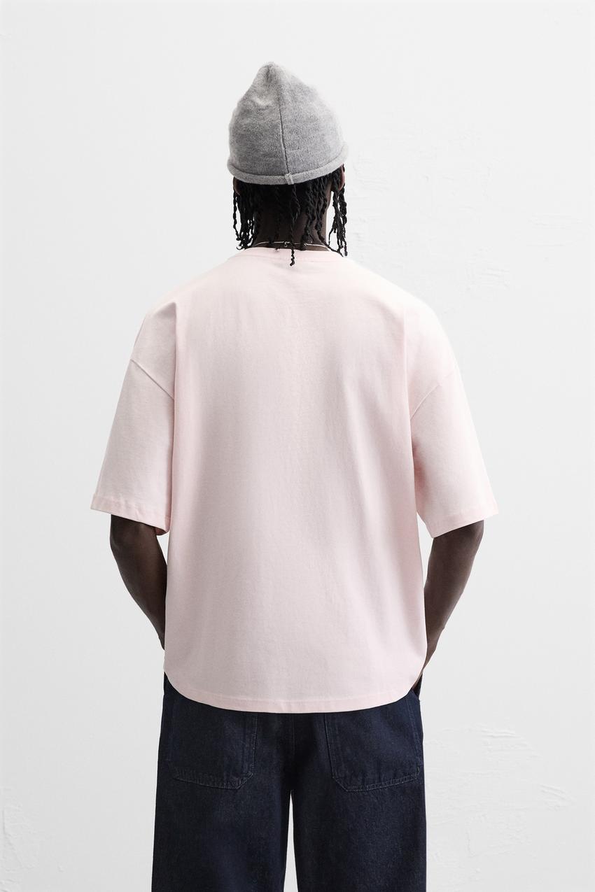 ZARA T SHIRT WITH SEAM DETAILS