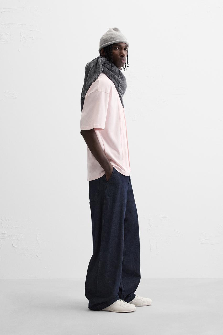 ZARA T SHIRT WITH SEAM DETAILS