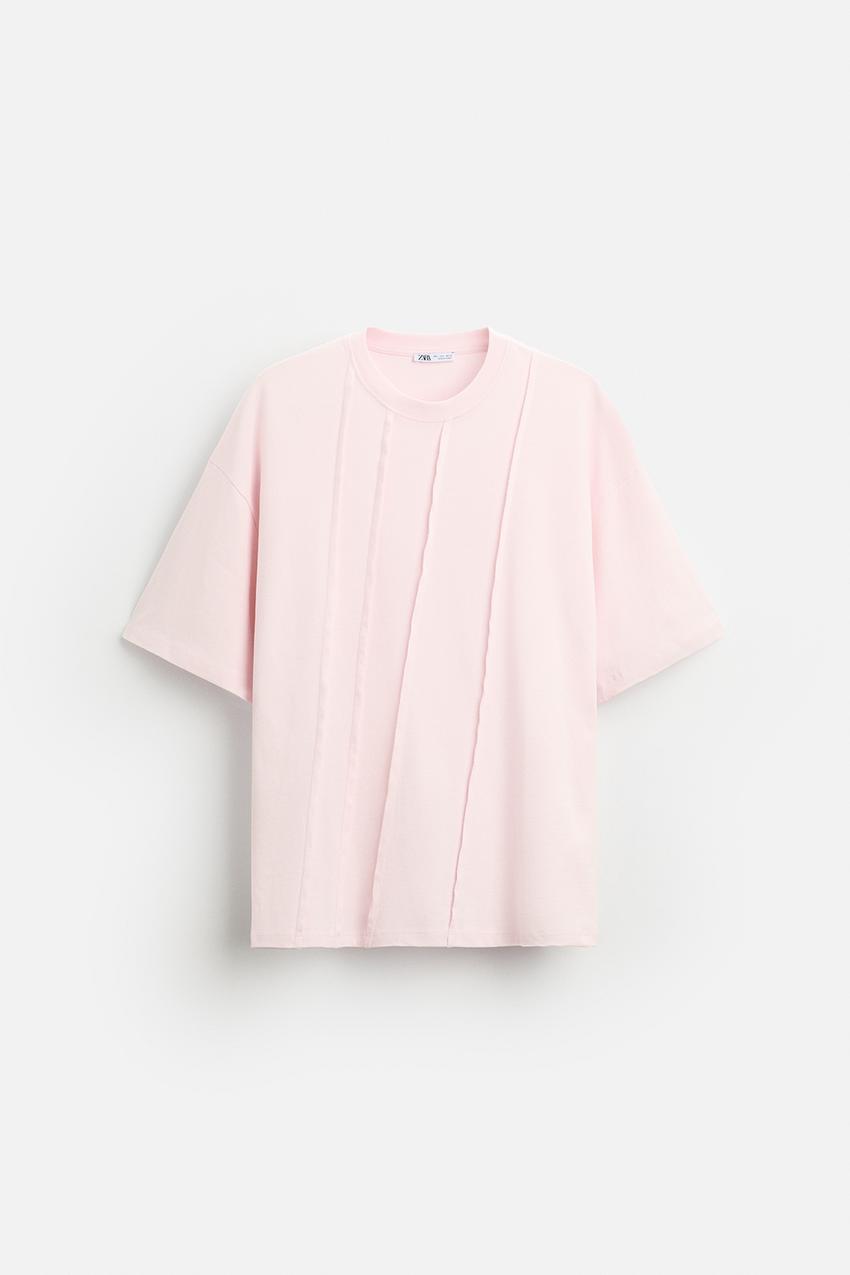 ZARA T SHIRT WITH SEAM DETAILS