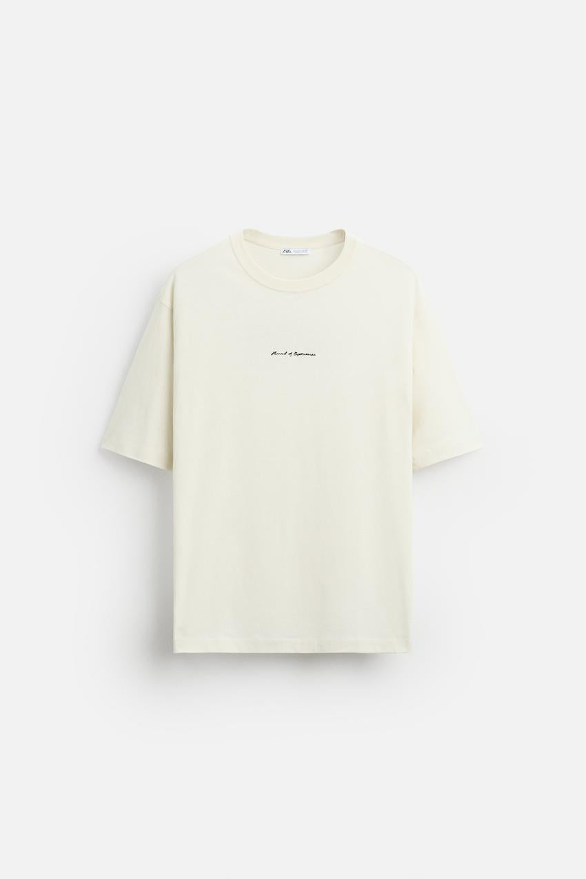 ZARA EMBROIDERED FIELD PRINT TEE