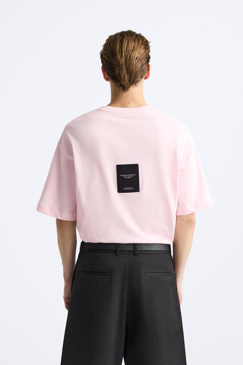 ZARA OPPULENT SIMPLICITY T SHIRT IN PINK