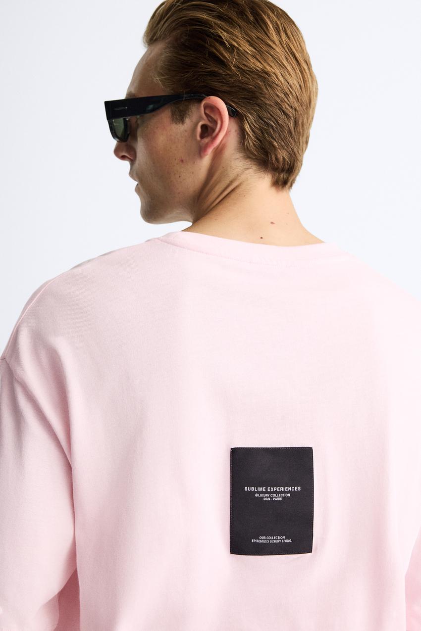 ZARA OPPULENT SIMPLICITY T SHIRT IN PINK