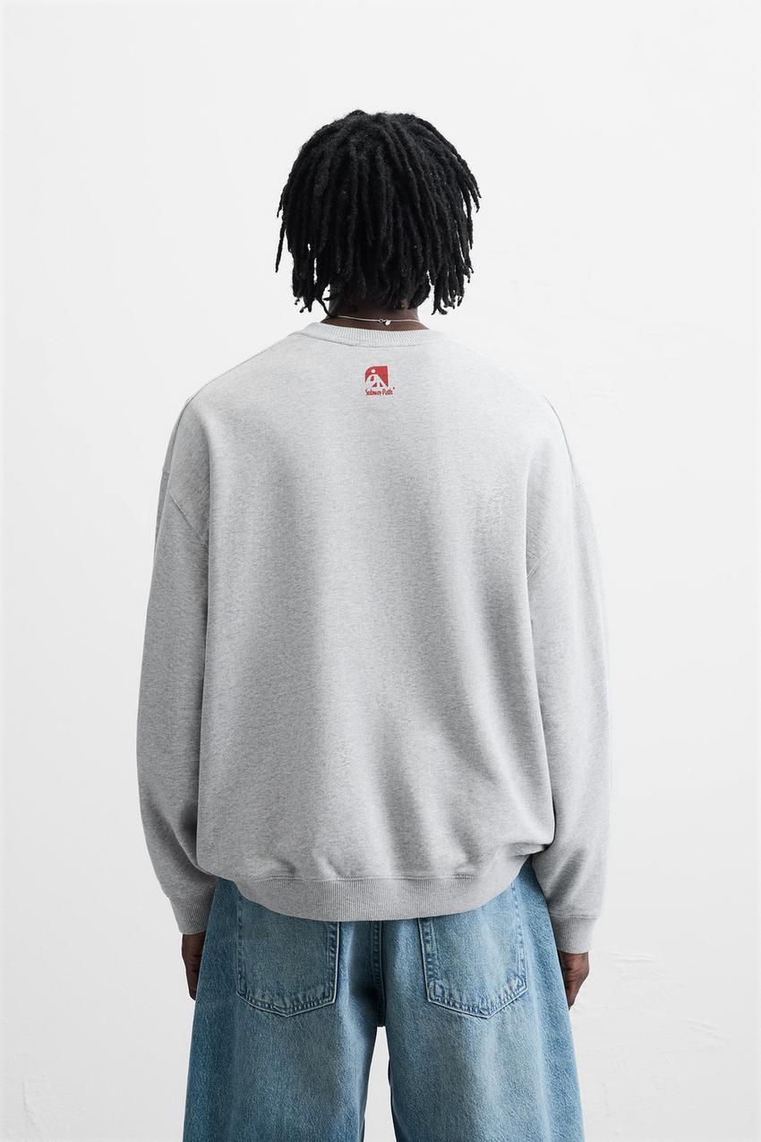 ZARA UNDERGROUND SWEATSHIRT IN GREY