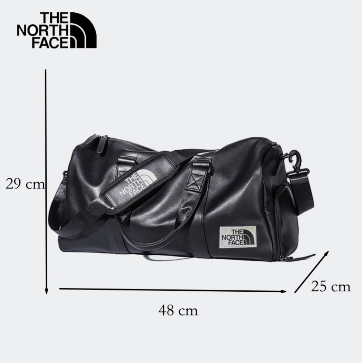 Thenorthface leather duffel bag