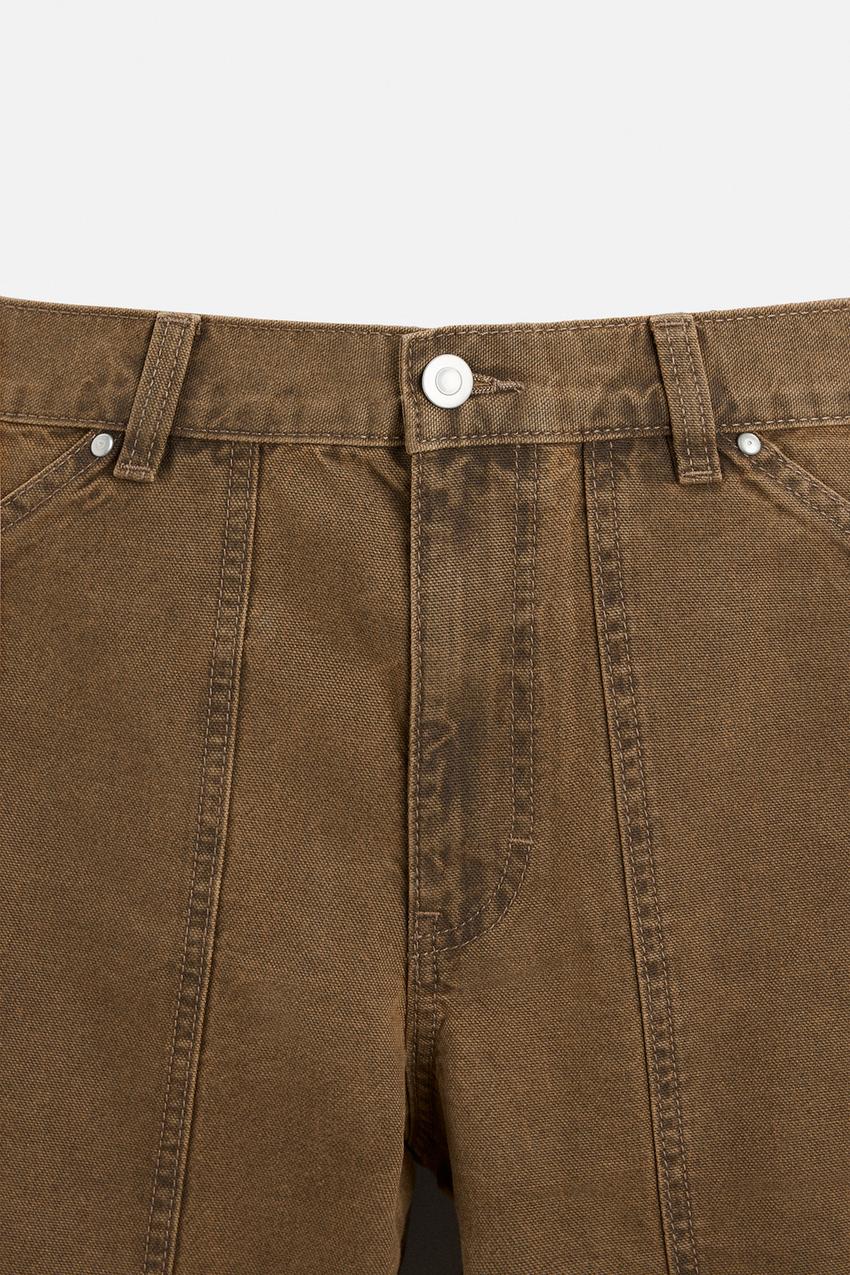 ZARA BROWN CARPENTER JEAN PANT