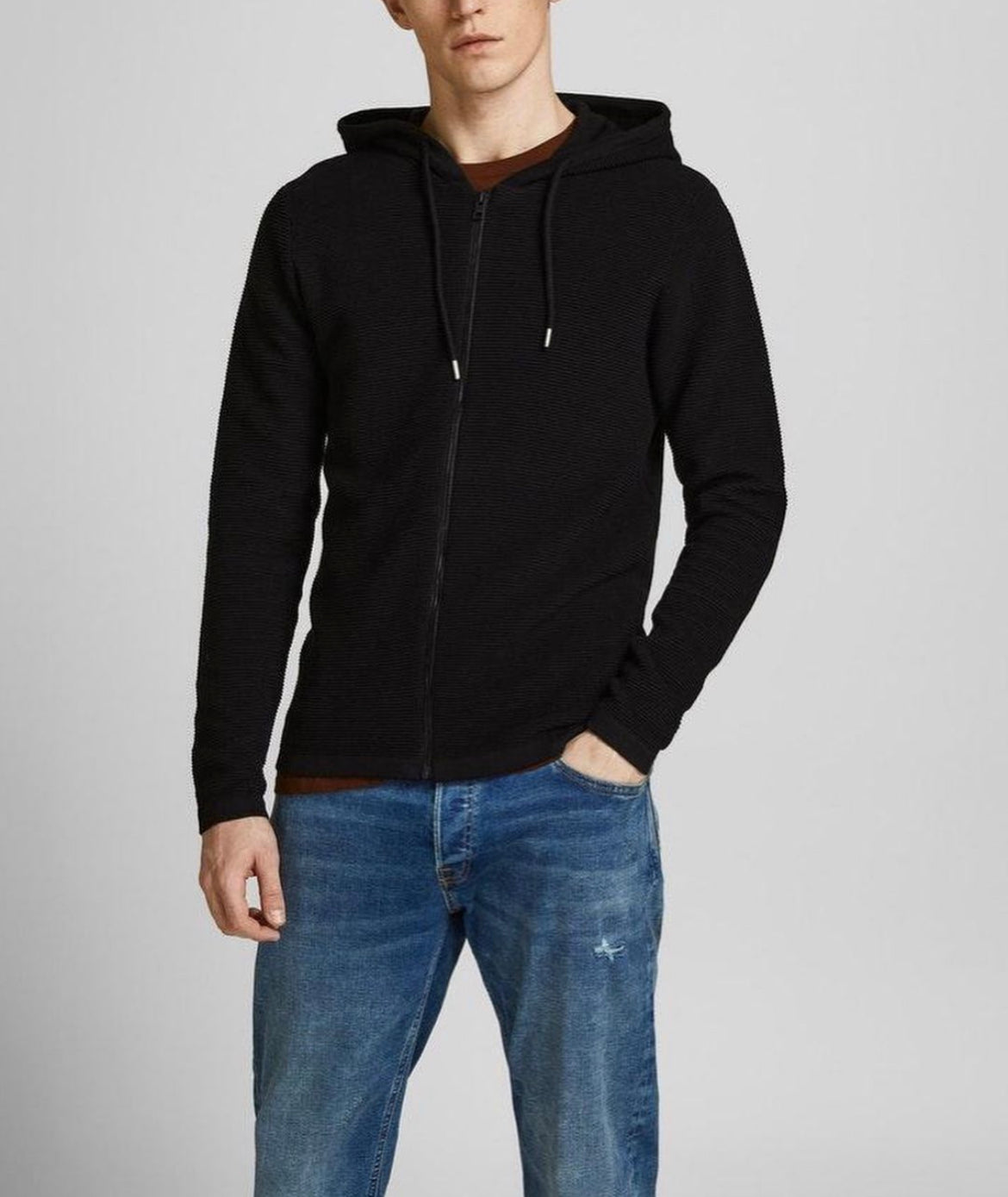 Jack & Jones knit hooded cardigan