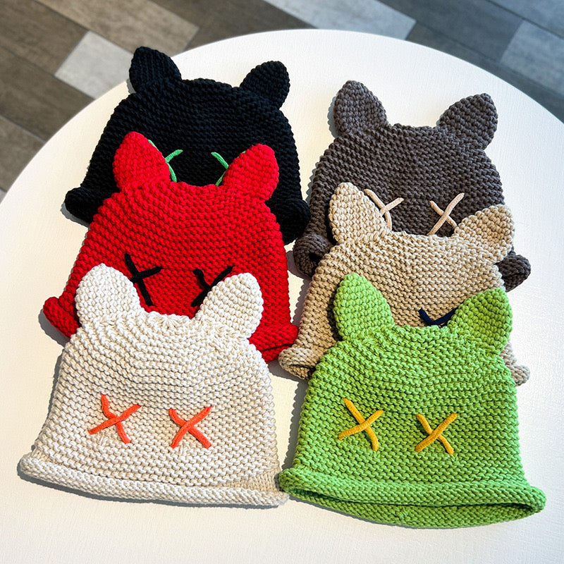 Knitted cat ear beanie