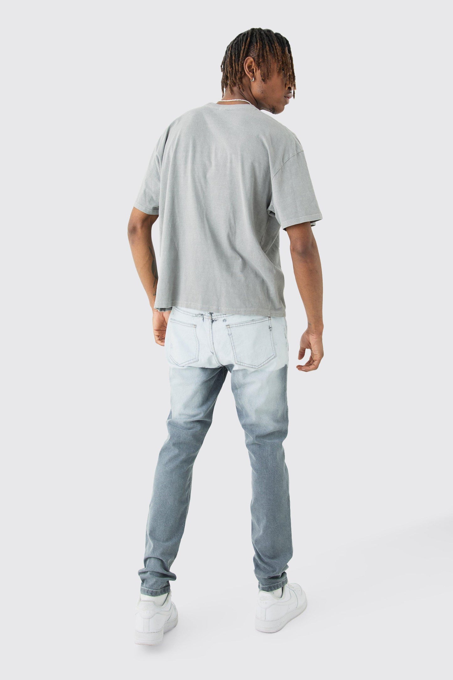 Boohoo paint effect jean