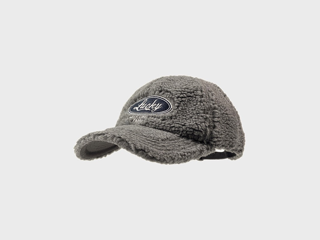 Lucky fleece embroidered hat