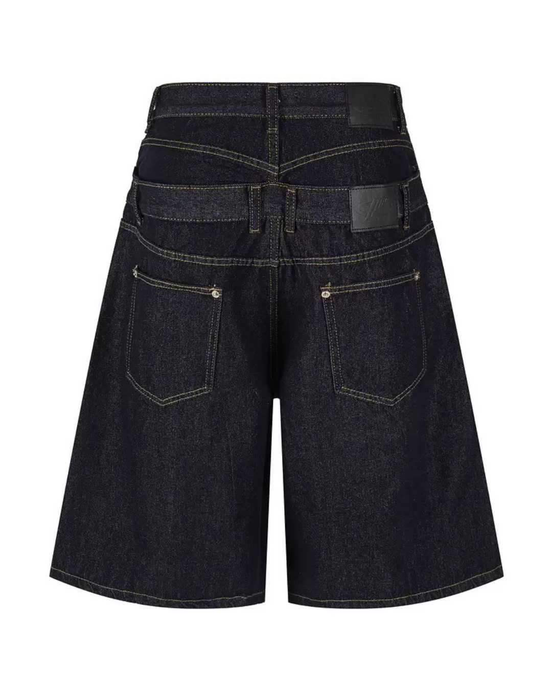 Double waist carpenter denim jort