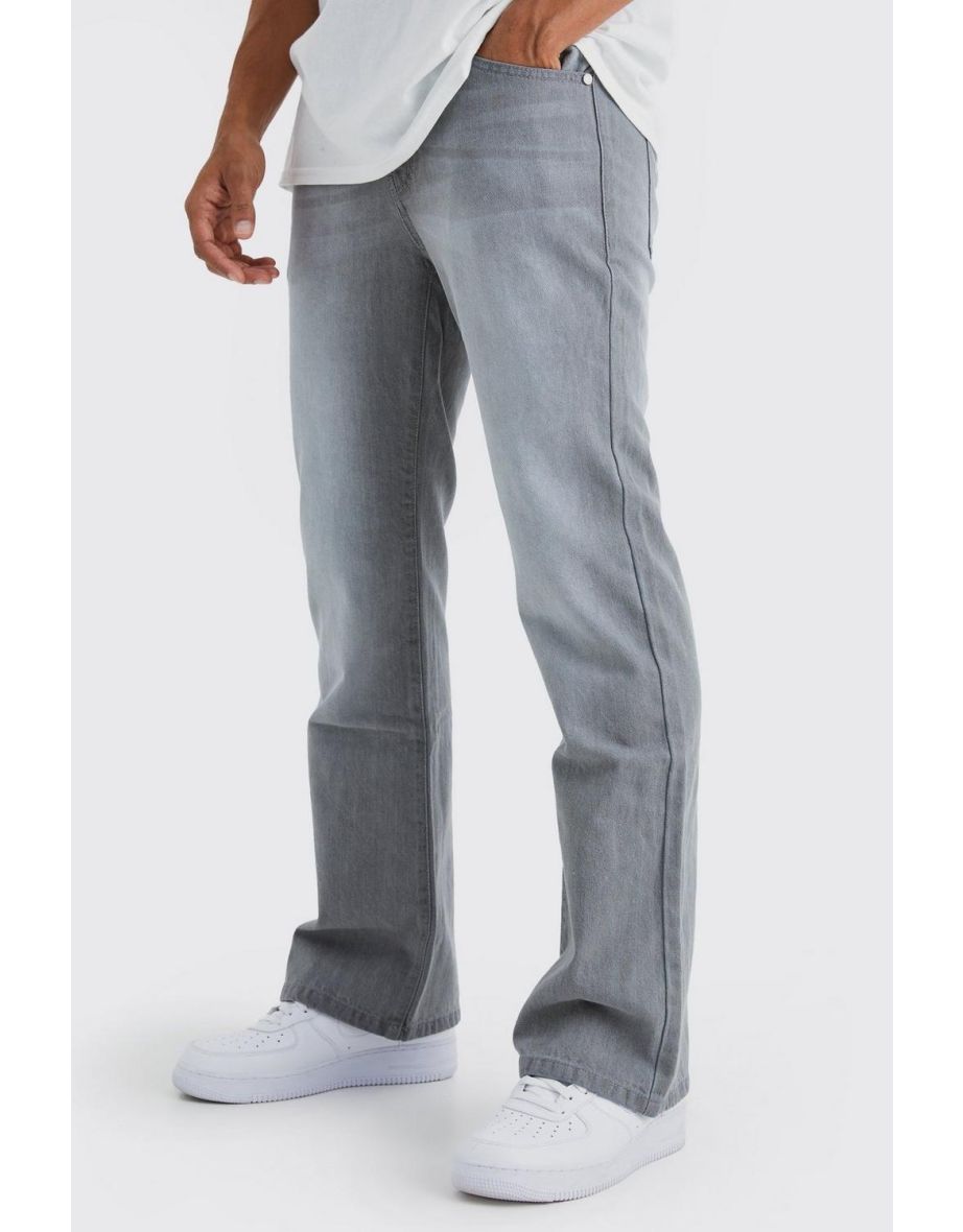 Boohoo RELAXED RIGID FLARE JEAN