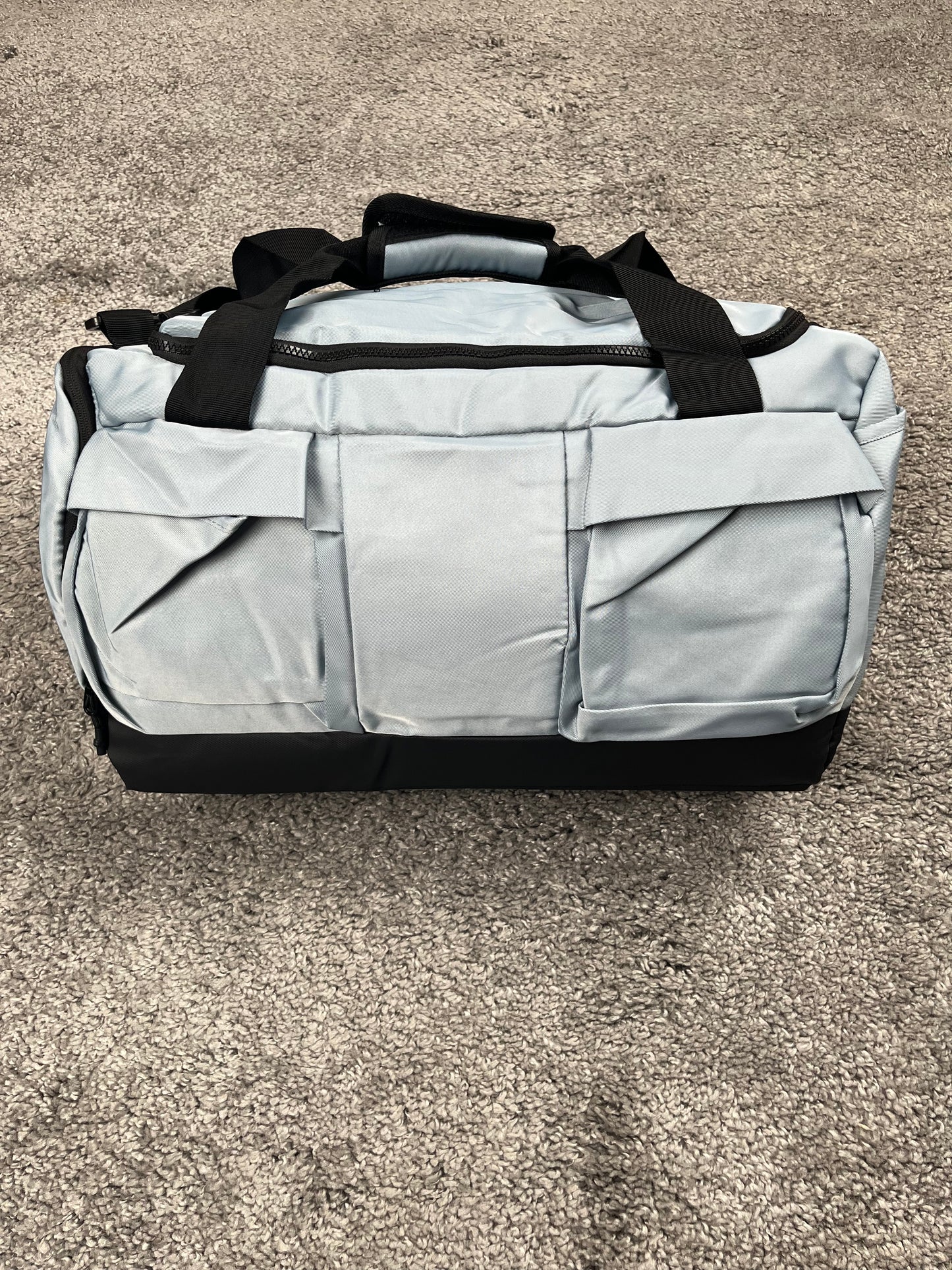 Plain tactical black duffel bag