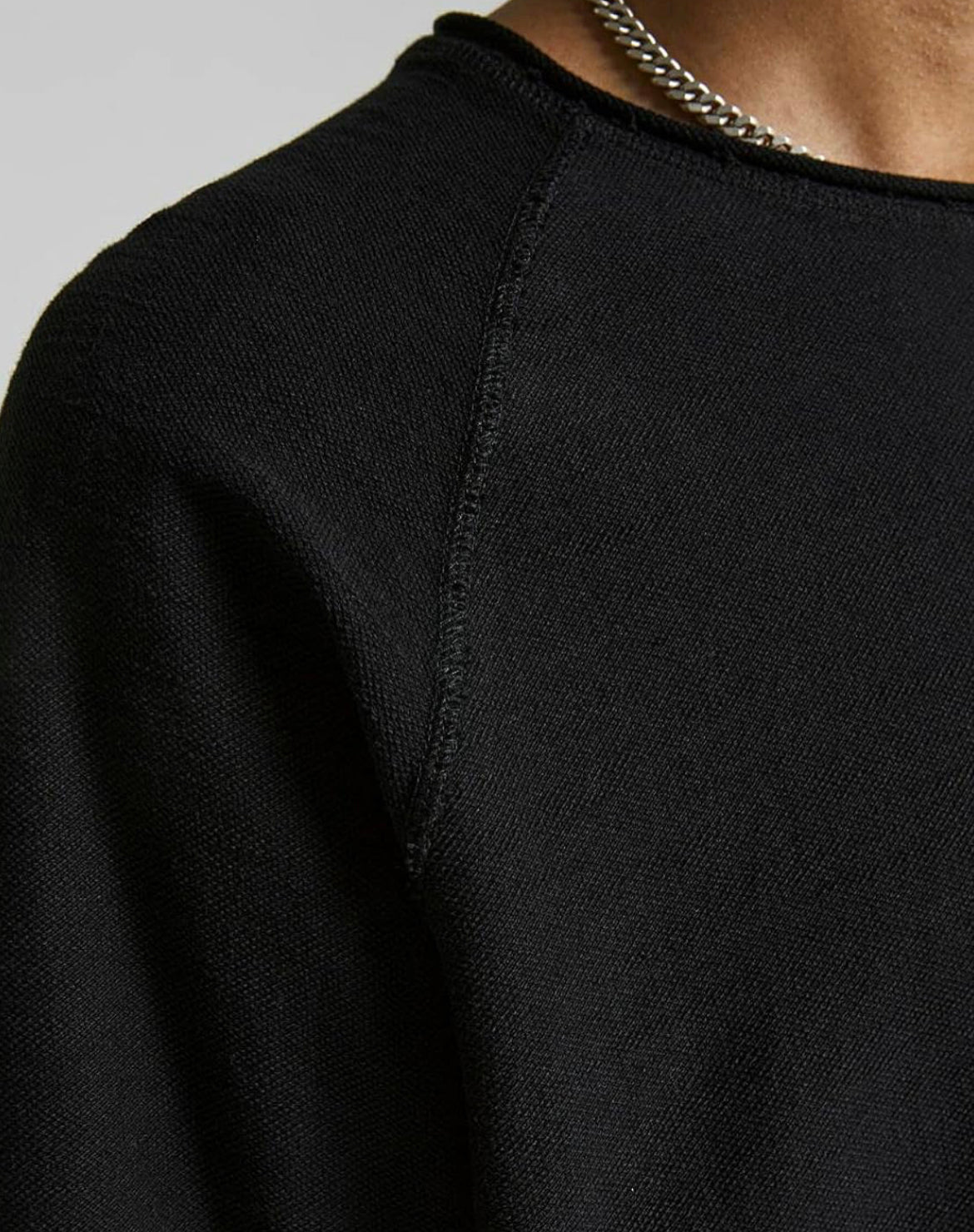 Jack & Jones knit pocket sweatshirt in black