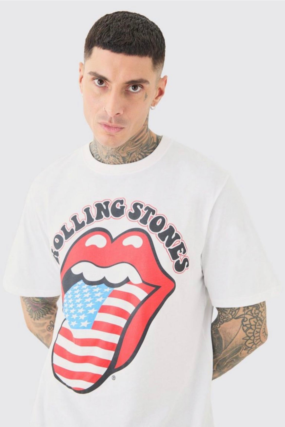 Boohoo rolling stones license t-shirt