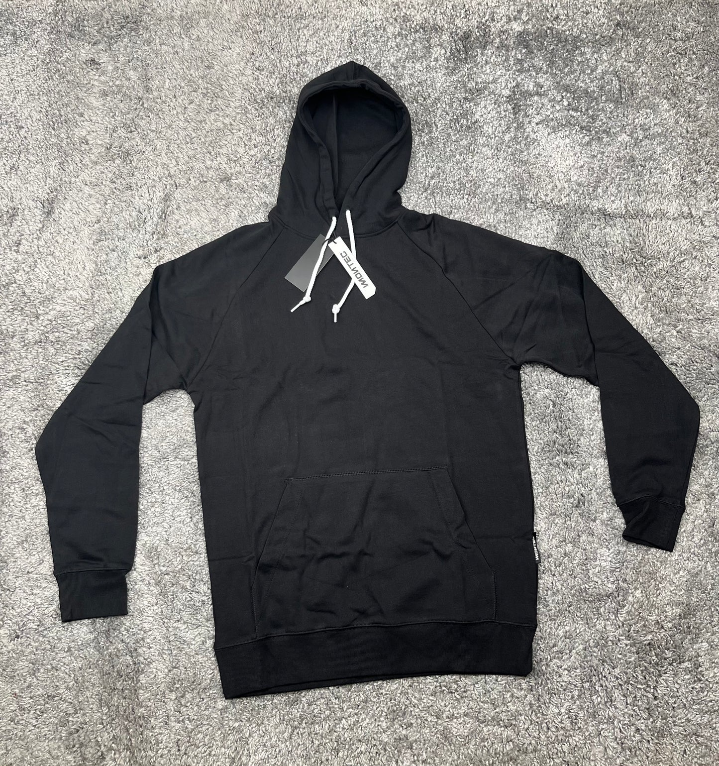 Montec hoodie in black with white lace