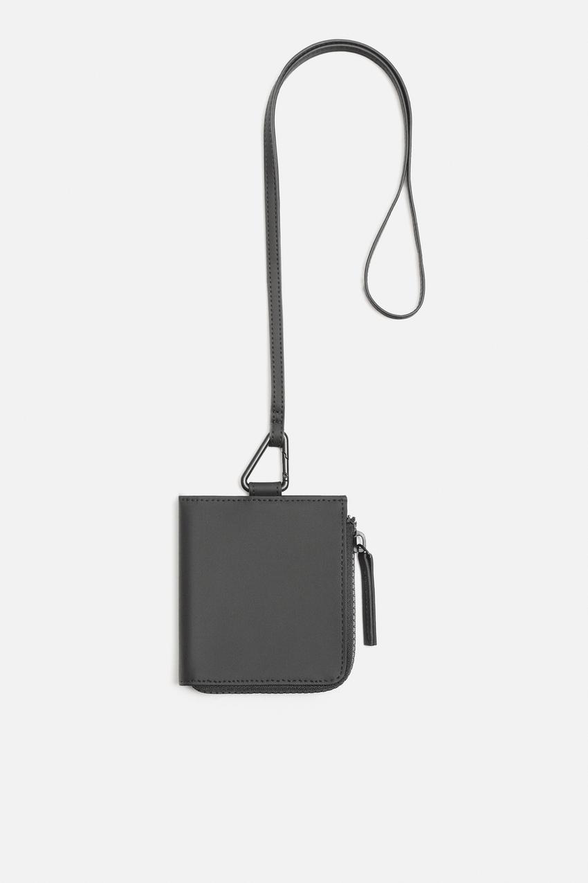 Zara Wallet with neck extension in black