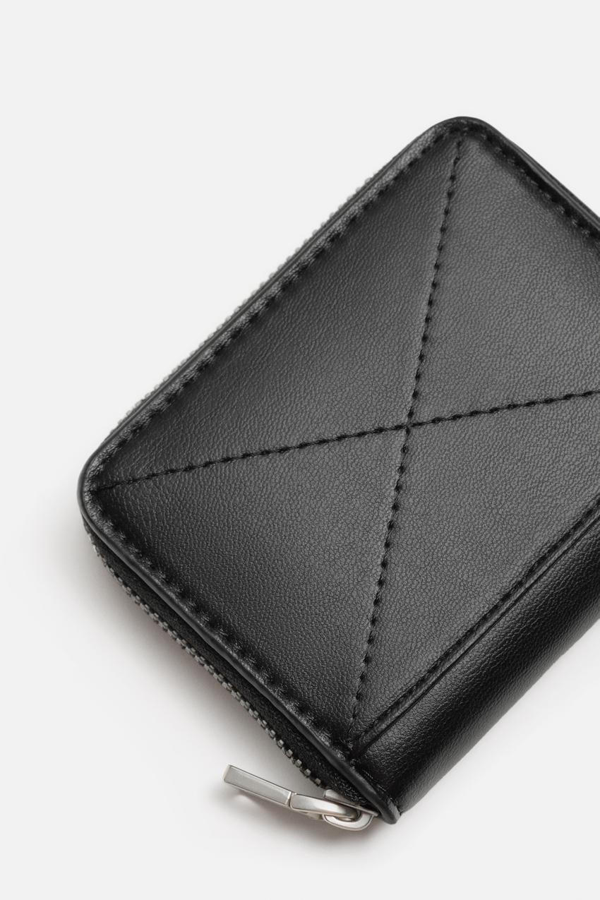 Zara mens topstitched purse