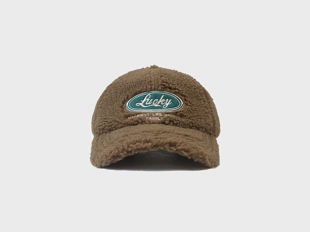 Lucky fleece embroidered hat
