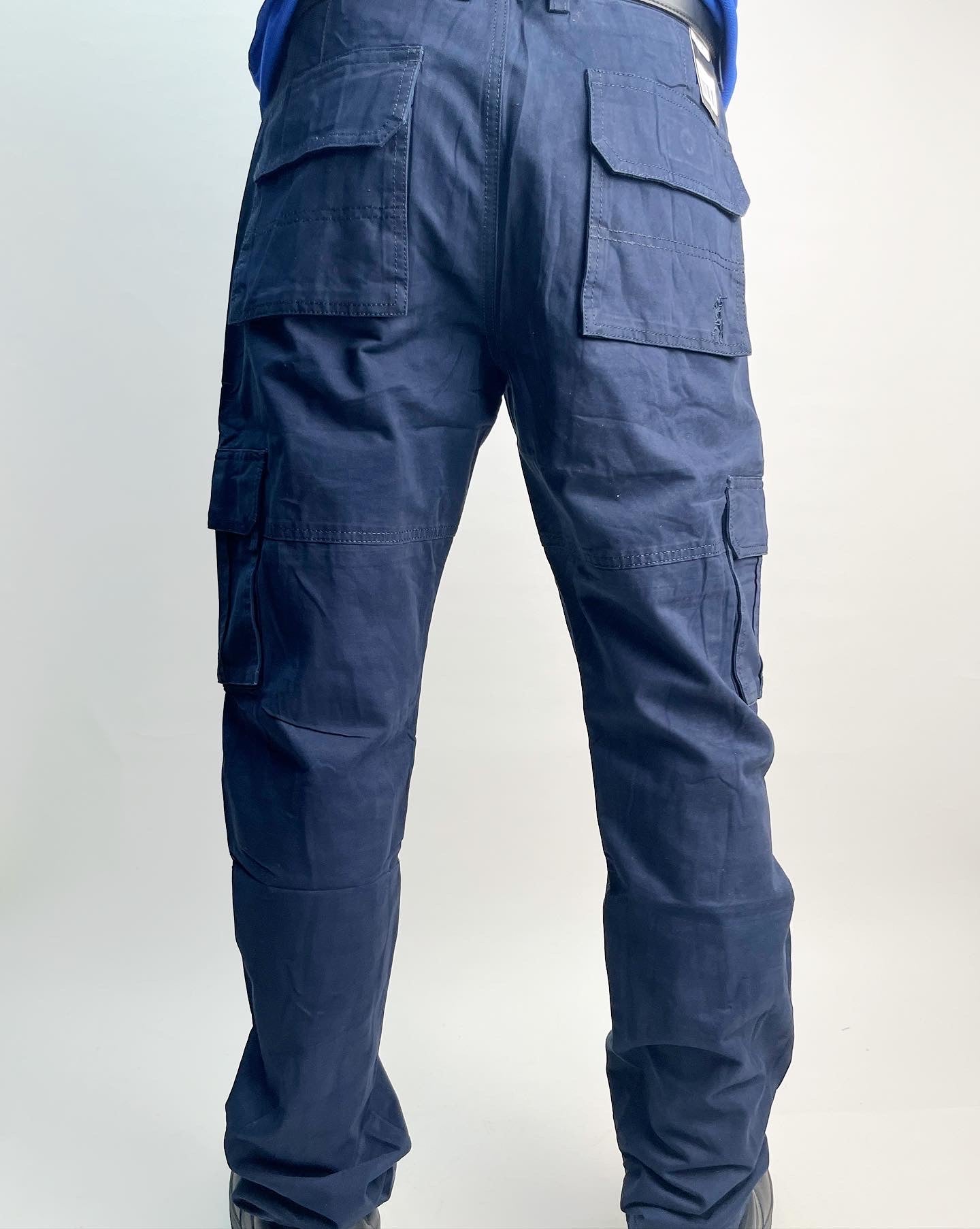 Polo cargo pants in navy blue