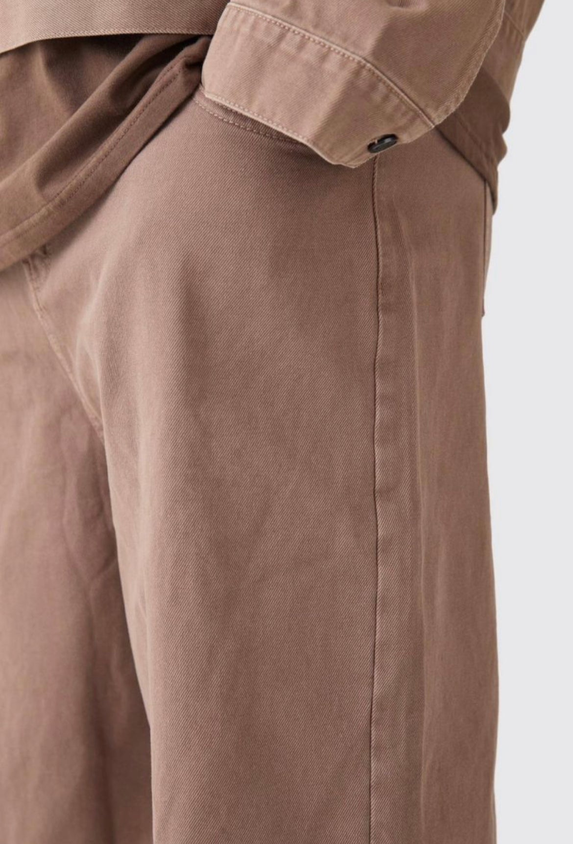 Boohoo overdyed denim jorts brown
