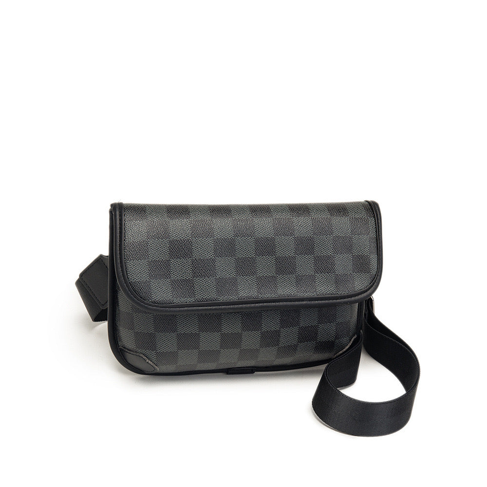 Checked pattern crossbody bag