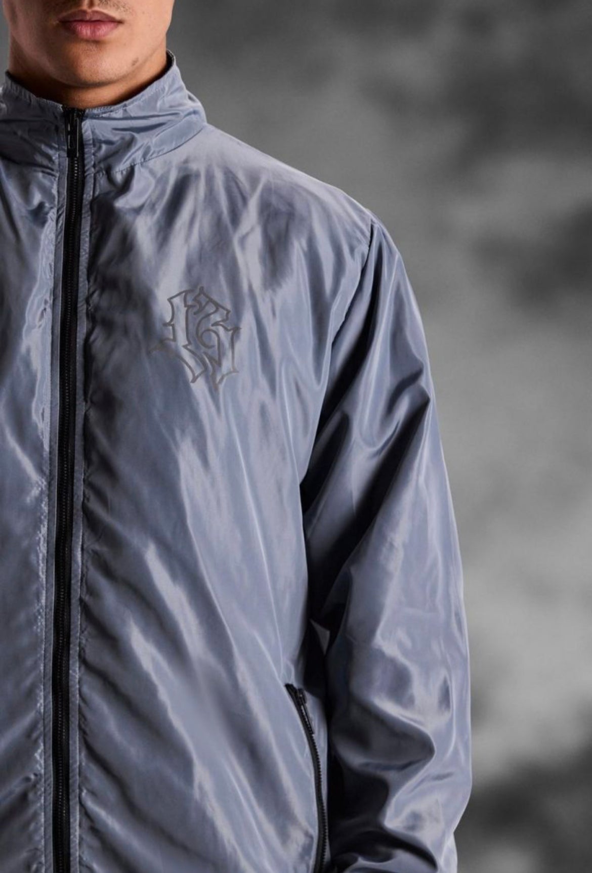 Boohoo reflective funnel neck windbreaker jacket