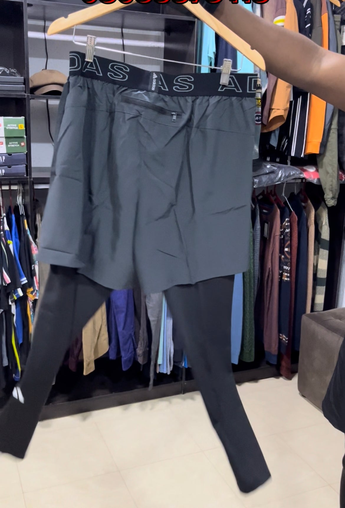 Adidas 2in1 fitness short with waistband