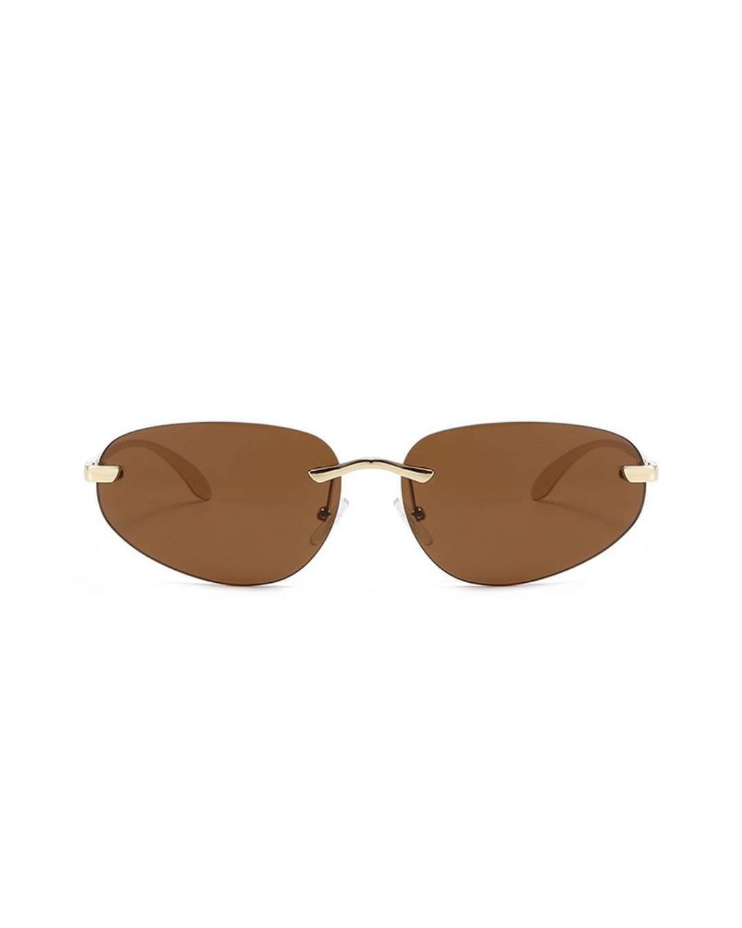 Oval rimless glasses
