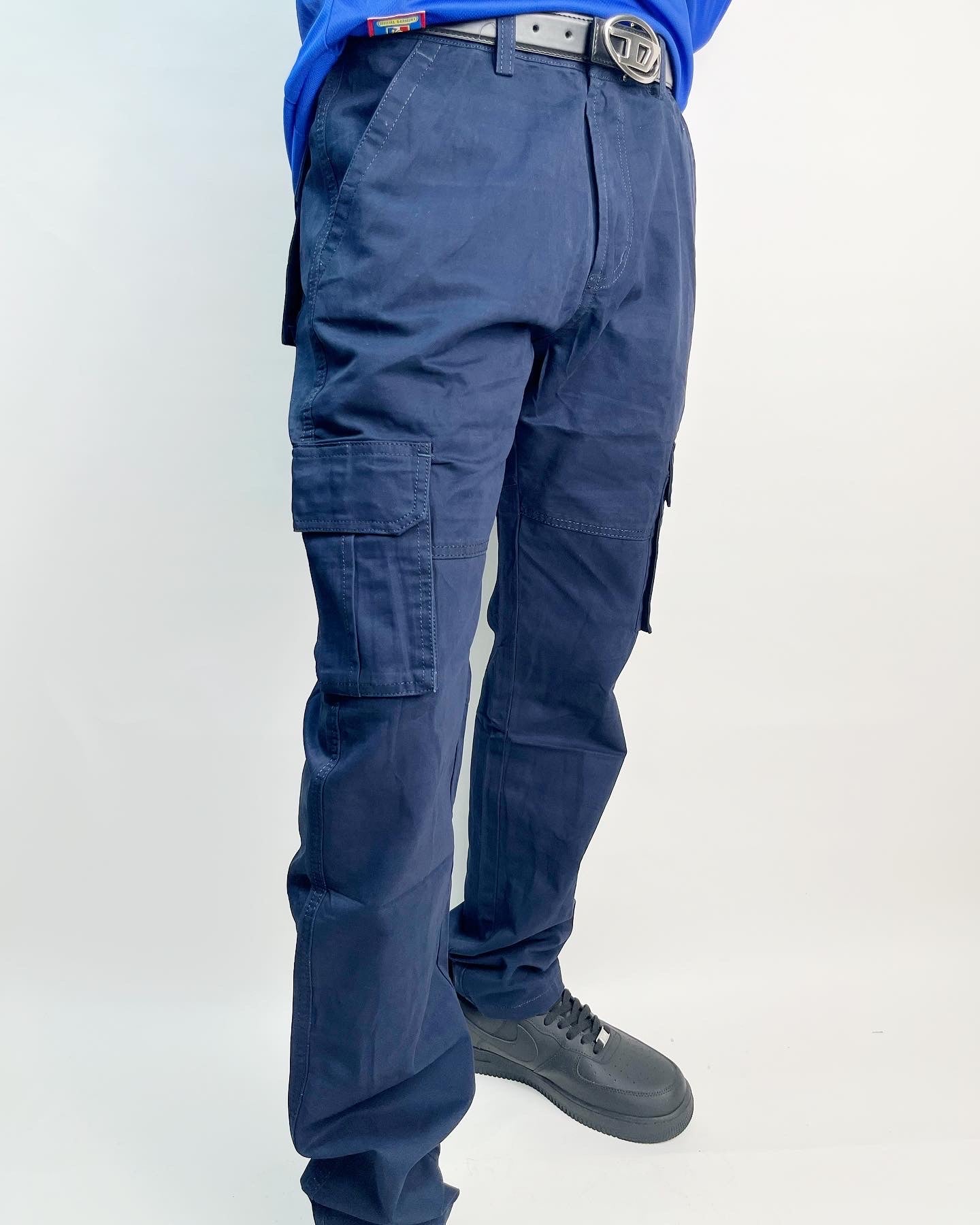 Polo cargo pants in navy blue
