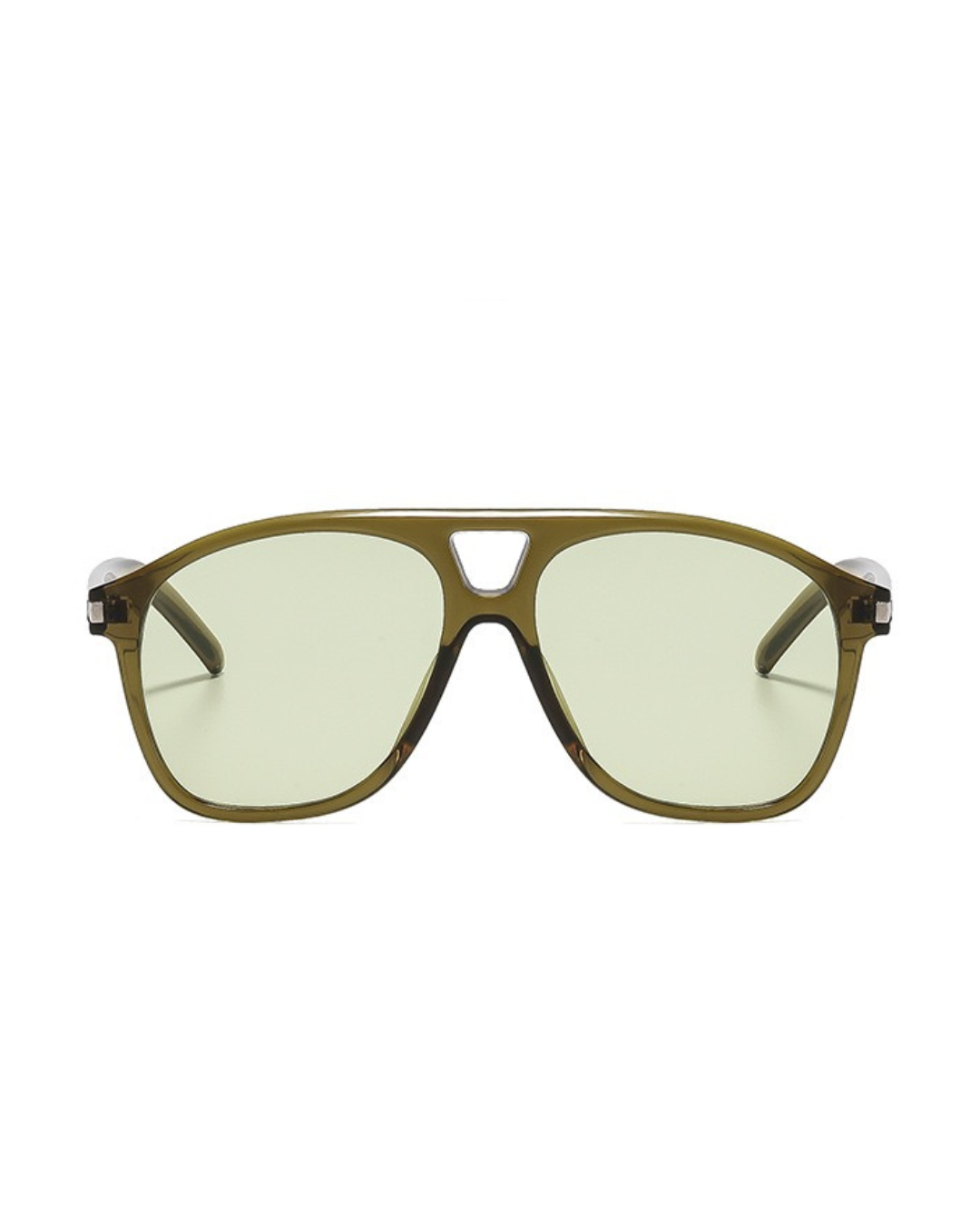 Olive green aviator glasses