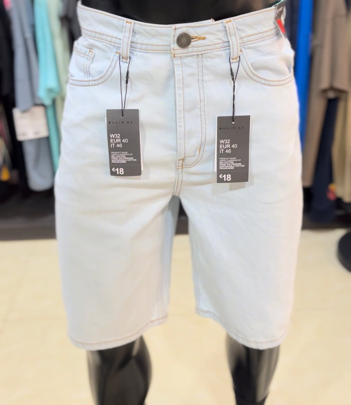 Primark bleached denim short