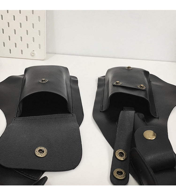 Leather utility vest purse