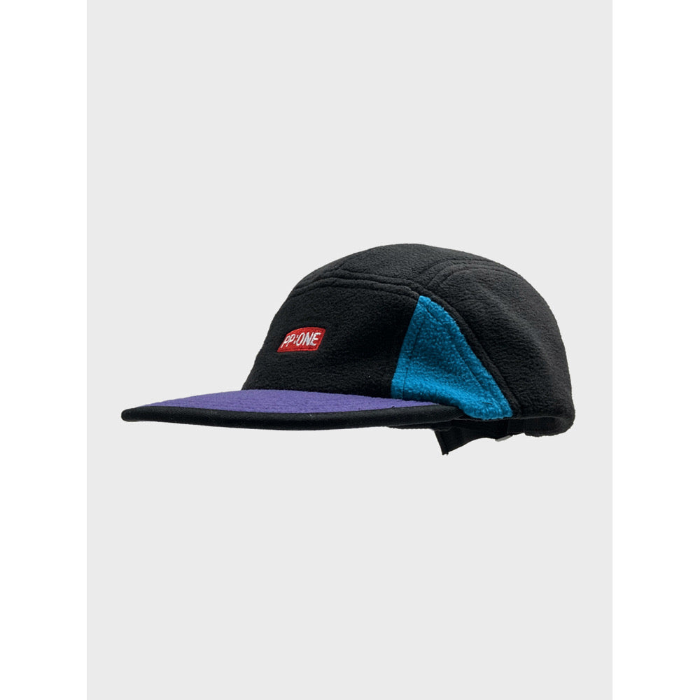 PP fleece color block panel hat