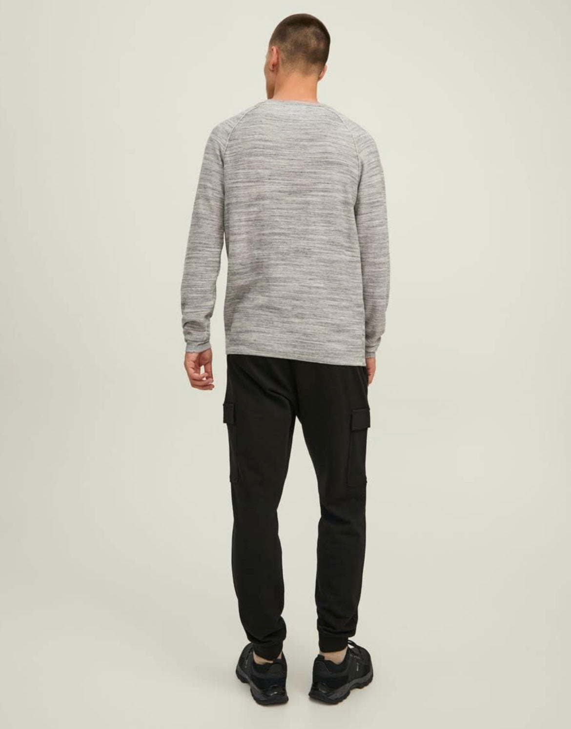 Jack & Jones knit sweatshirt in grey mix