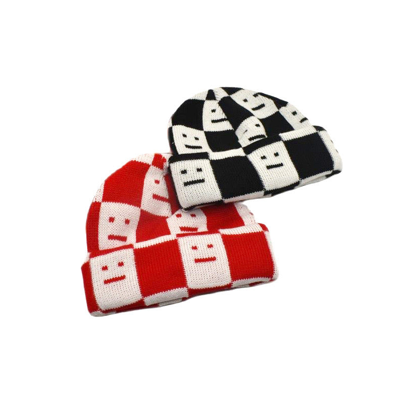 Block patterned beanie