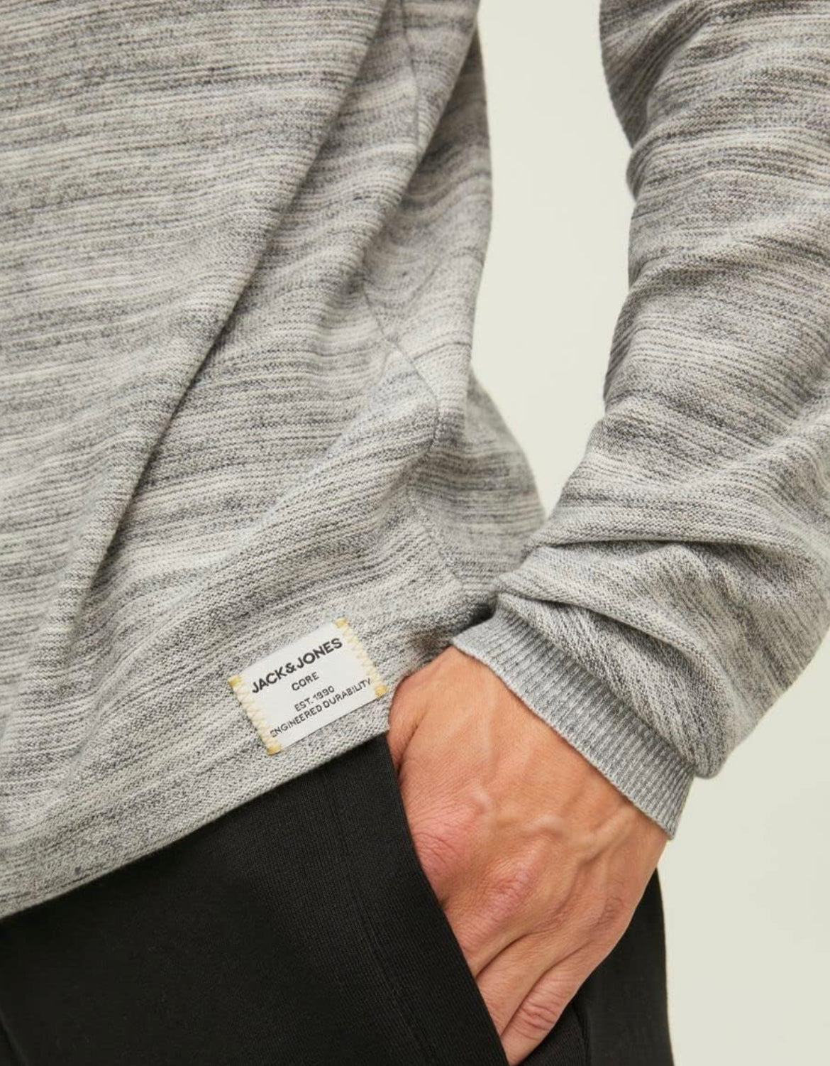 Jack & Jones knit sweatshirt in grey mix