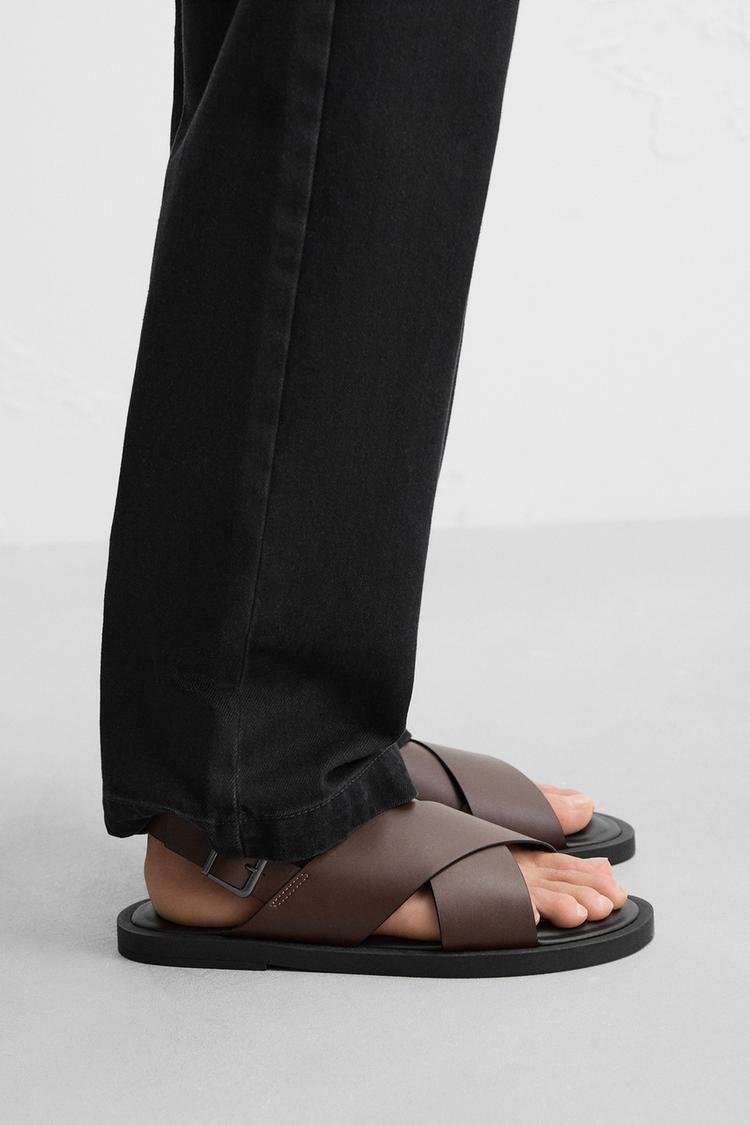 Zara Crisscross sandal in brown