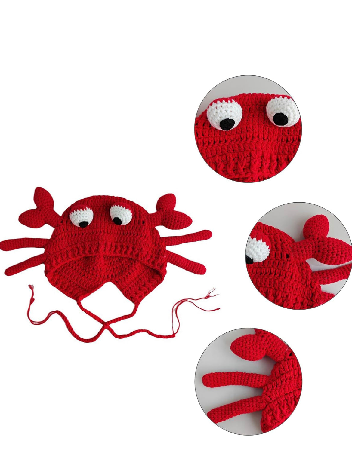 Y2k crabby knitted beanie
