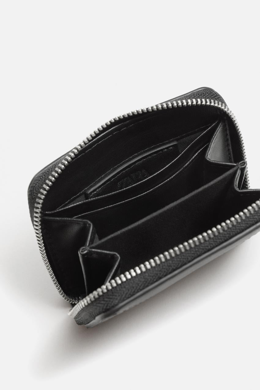 Zara mens topstitched purse