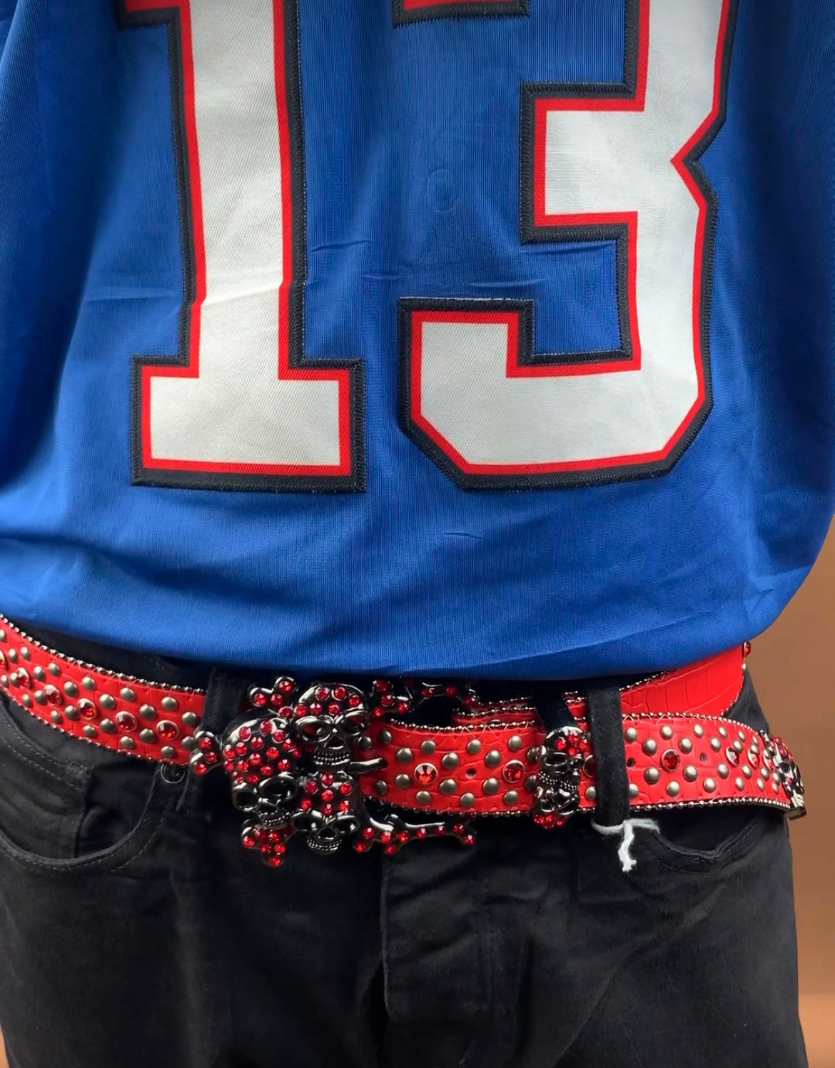 Goth rhinestone belt