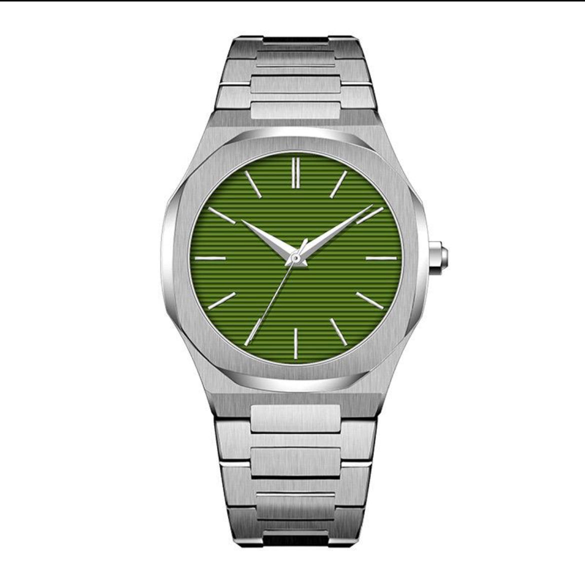 Polished Stainless steel link watch