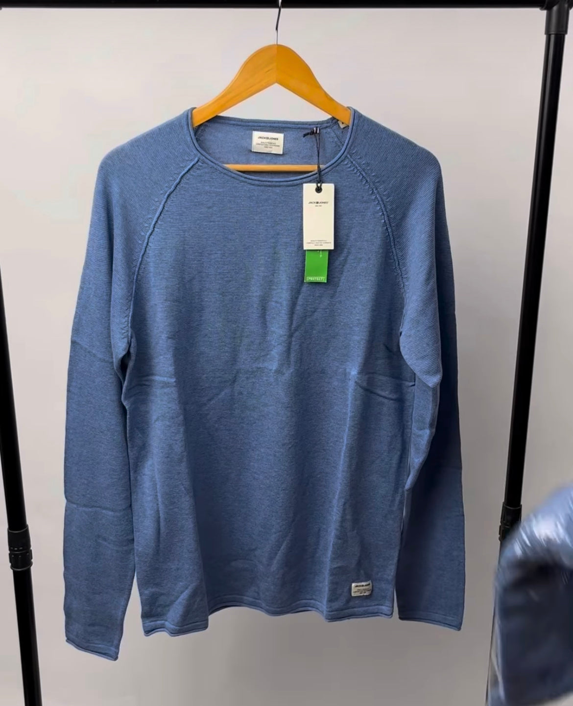 Jack & Jones knit sweatshirt in blue