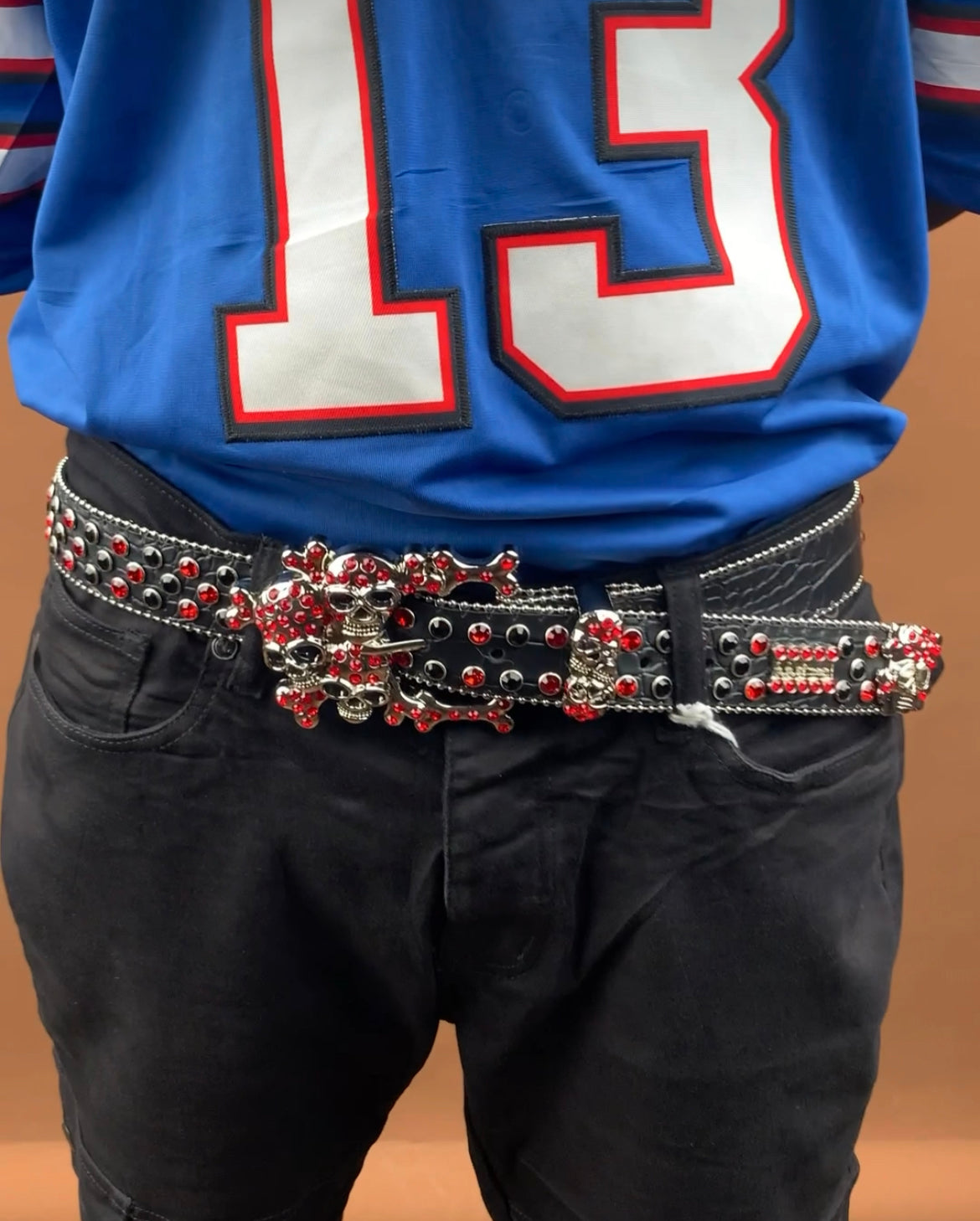 Goth rhinestone belt