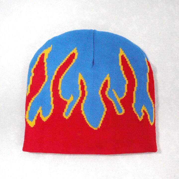 Flame pattern beanie