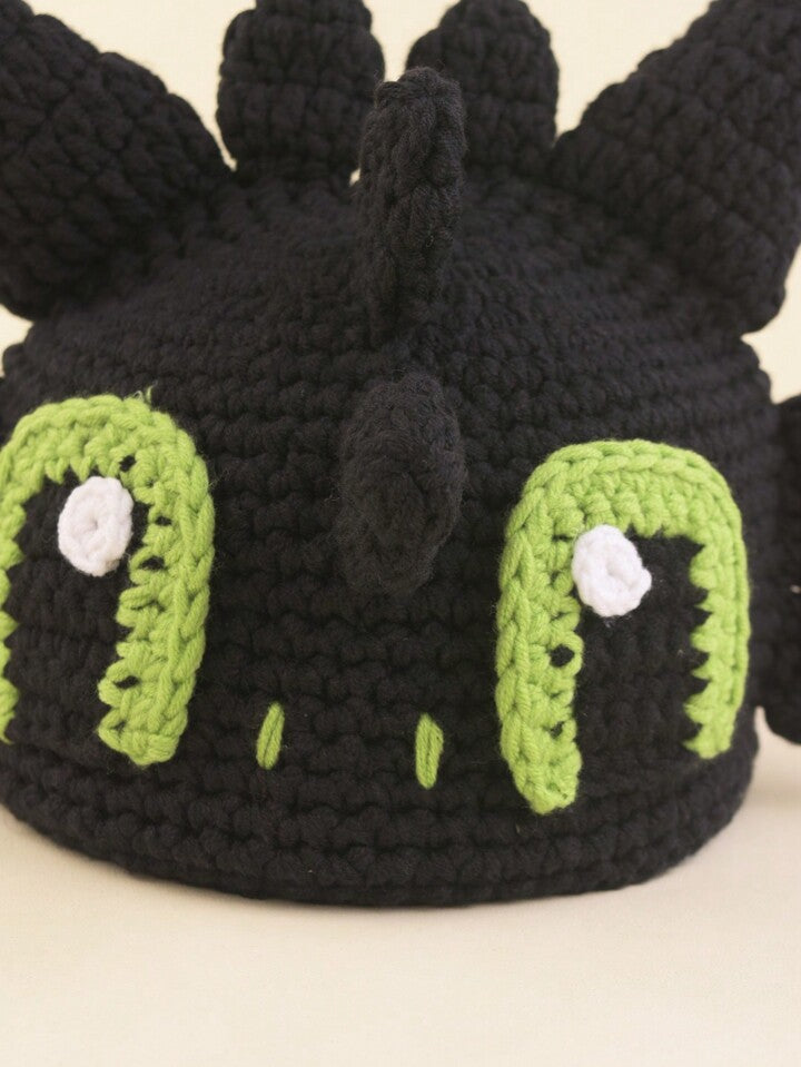 Y2k toothless knight knit beanie